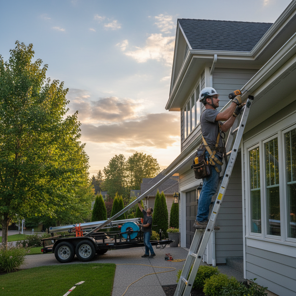 Installation gouttieres Saint-David — installation professionnelle