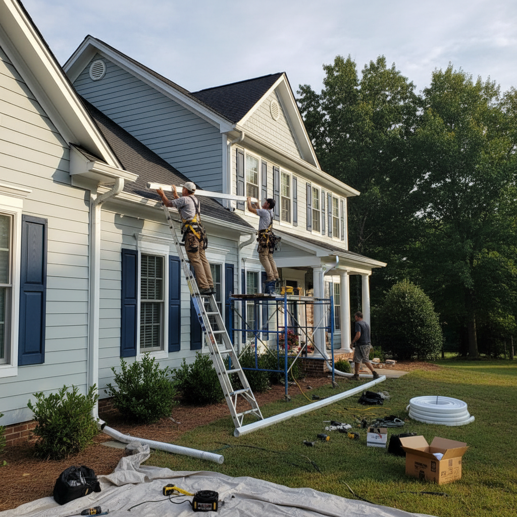 Installation gouttieres Upton — installation professionnelle