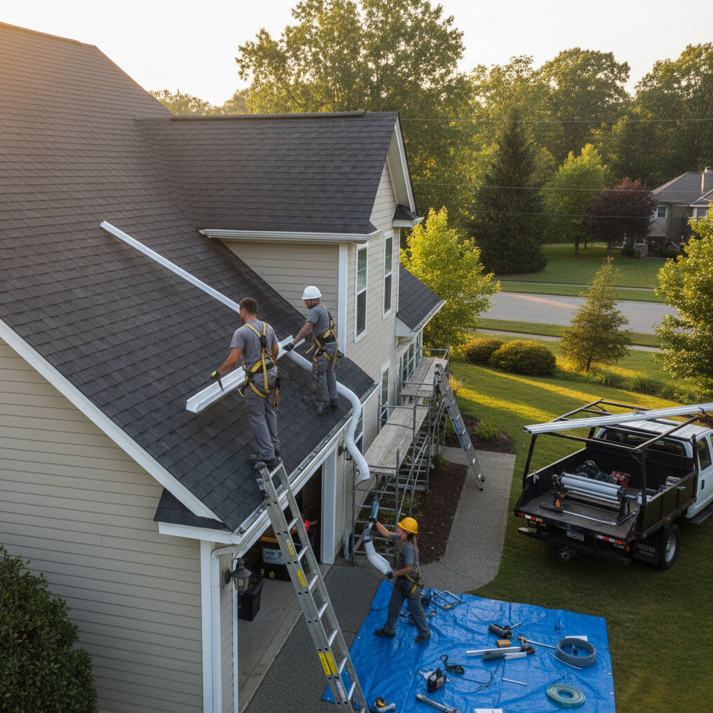 Installation gouttieres La Pêche — installation professionnelle