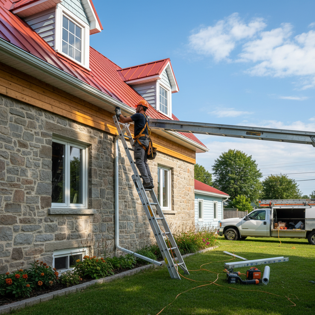 Installation gouttieres Saint-Pamphile — installation professionnelle
