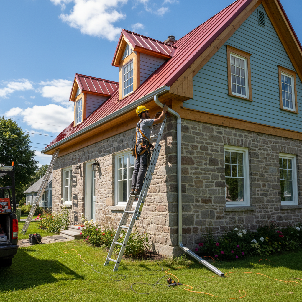 Installation gouttieres Saint-Lambert — installation professionnelle
